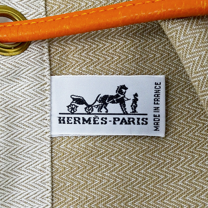 HERMES エルメス アリーヌ GM ショルダーバッグ ナチュラル オレンジ トワルシェブロン レディース 【中古】