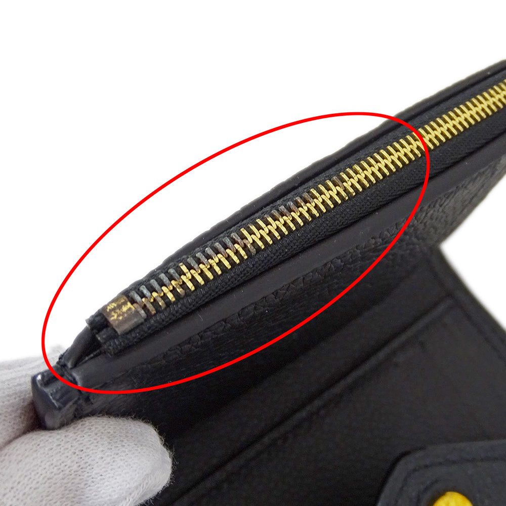 LOUIS VUITTON ルイ・ヴィトン ポルトフォイユ ヴィクトリーヌ 三つ折り財布 モノグラム アンプラント ノワール M64060 モノグラムアンプラント レディース 【中古】