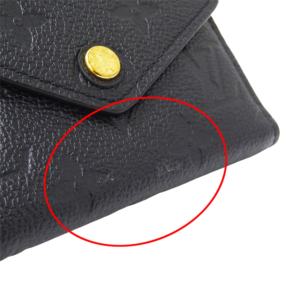 LOUIS VUITTON ルイ・ヴィトン ポルトフォイユ ヴィクトリーヌ 三つ折り財布 モノグラム アンプラント ノワール M64060 モノグラムアンプラント レディース 【中古】