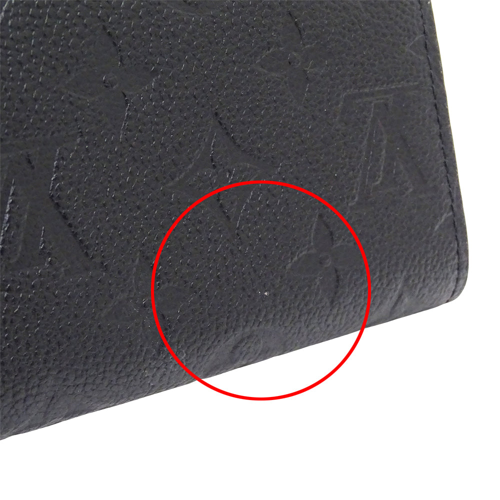LOUIS VUITTON ルイ・ヴィトン ポルトフォイユ ヴィクトリーヌ 三つ折り財布 モノグラム アンプラント ノワール M64060 モノグラムアンプラント レディース 【中古】