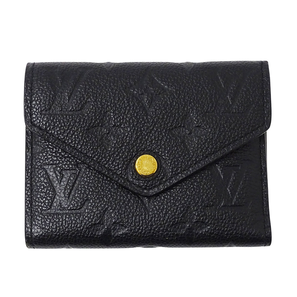 LOUIS VUITTON ルイ・ヴィトン ポルトフォイユ ヴィクトリーヌ 三つ折り財布 モノグラム アンプラント ノワール M64060 モノグラムアンプラント レディース 【中古】