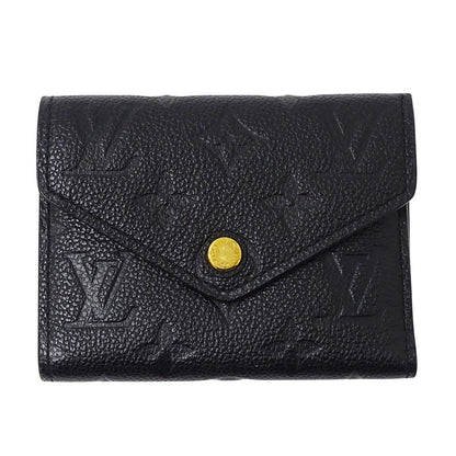LOUIS VUITTON ルイ・ヴィトン ポルトフォイユ ヴィクトリーヌ 三つ折り財布 モノグラム アンプラント ノワール M64060 モノグラムアンプラント レディース 【中古】