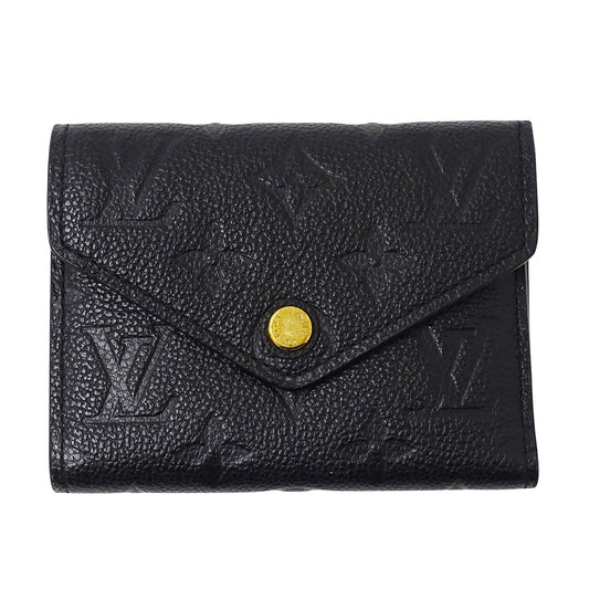 LOUIS VUITTON ルイ・ヴィトン ポルトフォイユ ヴィクトリーヌ 三つ折り財布 モノグラム アンプラント ノワール M64060 モノグラムアンプラント レディース 【中古】