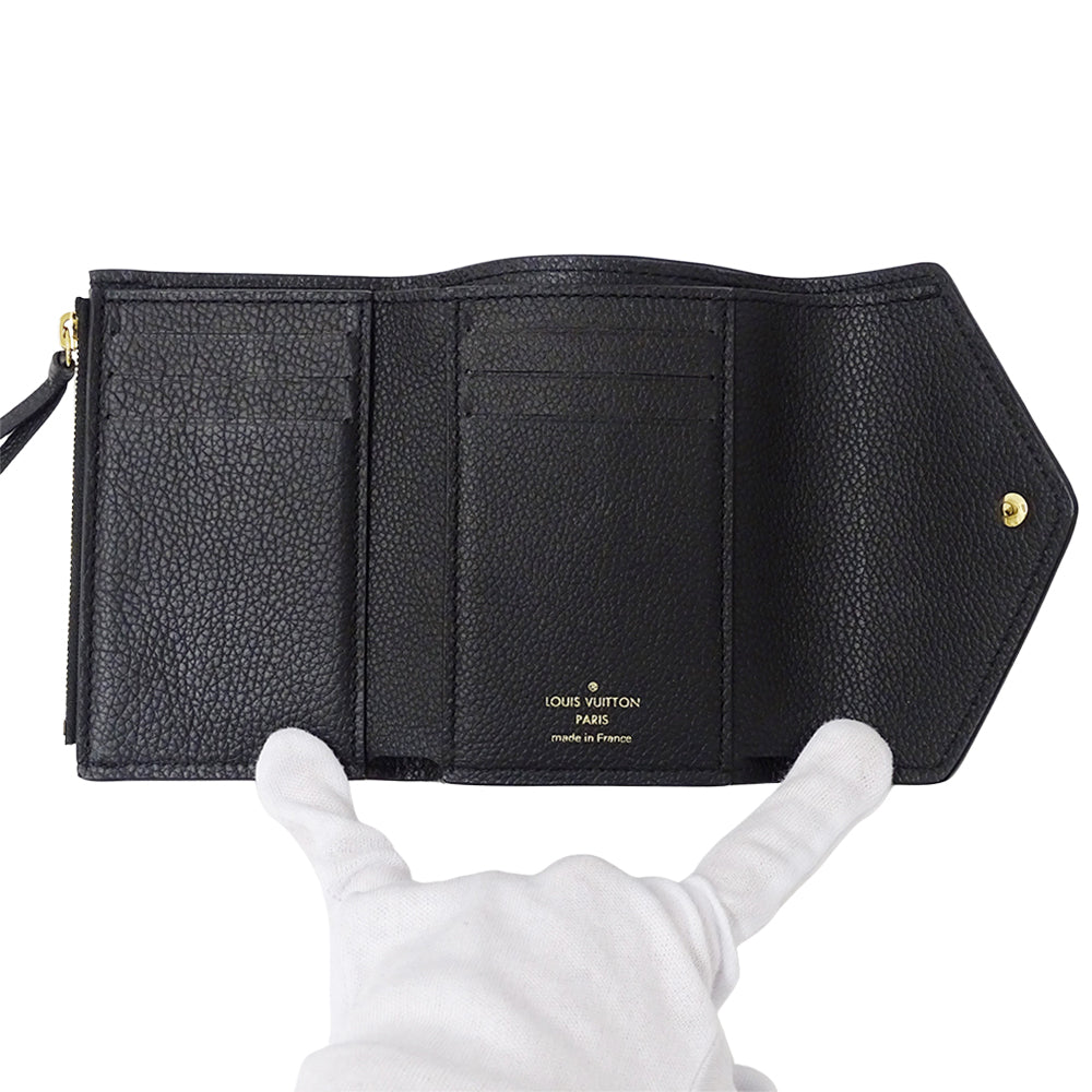 LOUIS VUITTON ルイ・ヴィトン ポルトフォイユ ヴィクトリーヌ 三つ折り財布 モノグラム アンプラント ノワール M64060 モノグラムアンプラント レディース 【中古】