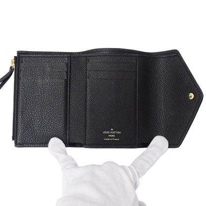 LOUIS VUITTON ルイ・ヴィトン ポルトフォイユ ヴィクトリーヌ 三つ折り財布 モノグラム アンプラント ノワール M64060 モノグラムアンプラント レディース 【中古】