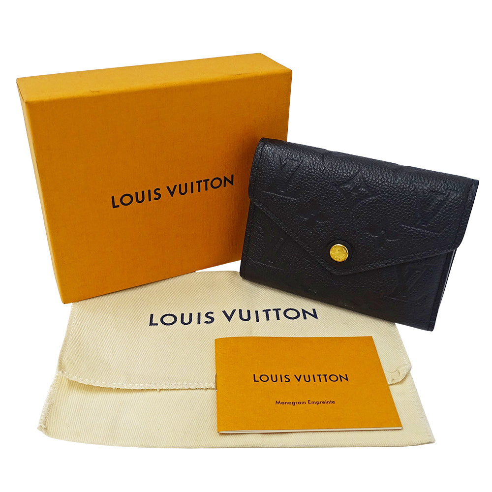 LOUIS VUITTON ルイ・ヴィトン ポルトフォイユ ヴィクトリーヌ 三つ折り財布 モノグラム アンプラント ノワール M64060 モノグラムアンプラント レディース 【中古】