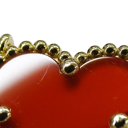 Van Cleef & Arpels ヴァンクリーフ＆アーペル ヴィンテージアルハンブラ ネックレス カーネリアン 750YG イエローゴールド レディース 磨き済み 【中古】