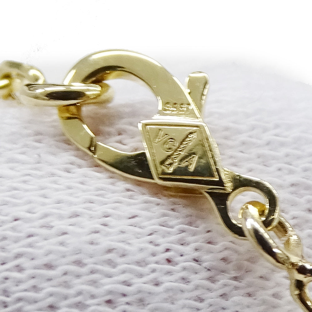 Van Cleef & Arpels ヴァンクリーフ＆アーペル ヴィンテージアルハンブラ ネックレス カーネリアン 750YG イエローゴールド レディース 磨き済み 【中古】