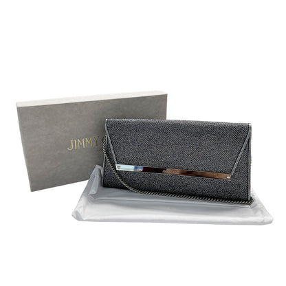 JIMMY CHOO ジミーチュウ ショルダーバッグ シルバー レザー レディース 【中古】