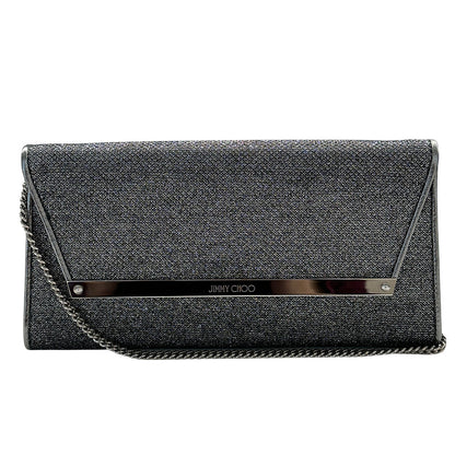 JIMMY CHOO ジミーチュウ ショルダーバッグ シルバー レザー レディース 【中古】