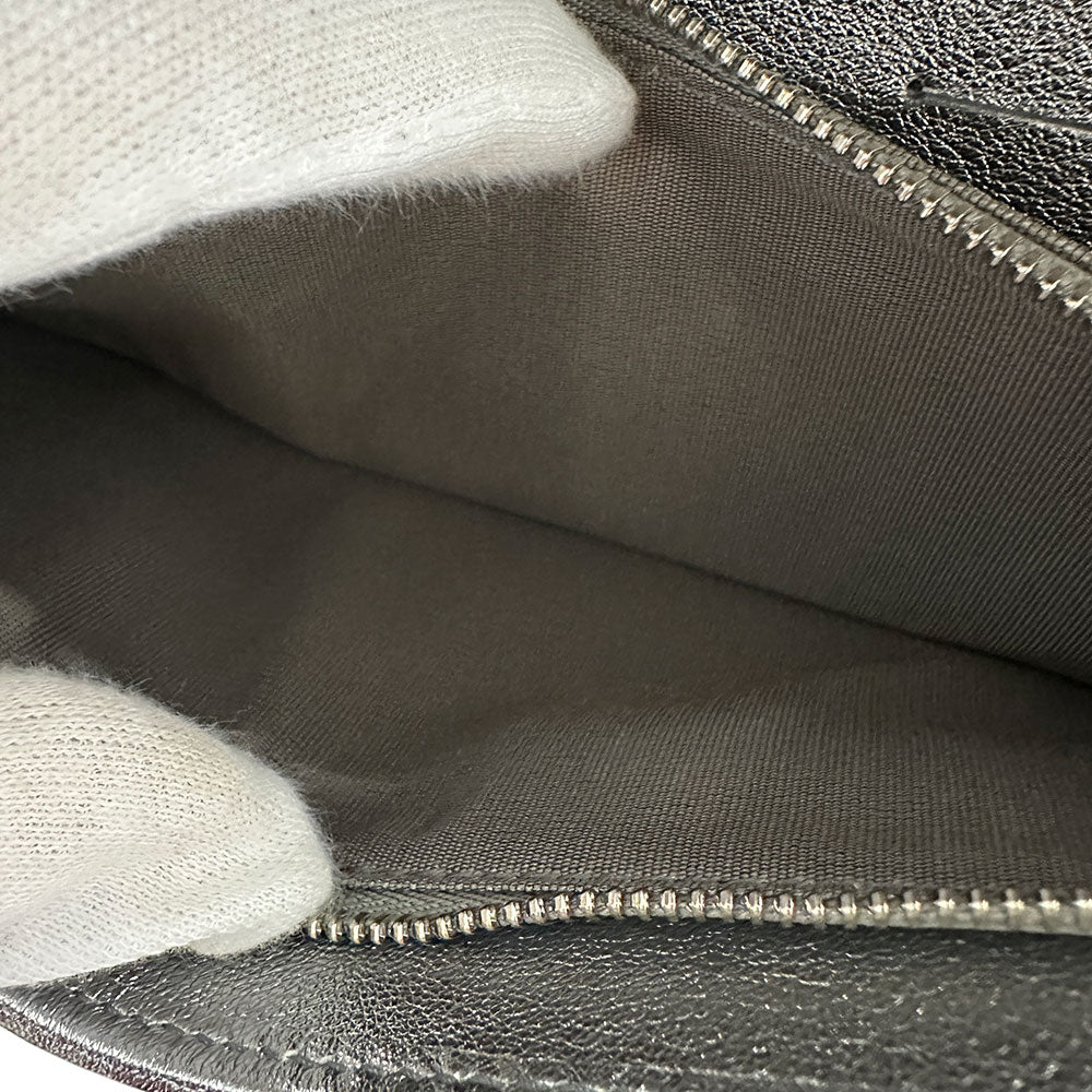 JIMMY CHOO ジミーチュウ ショルダーバッグ シルバー レザー レディース 【中古】