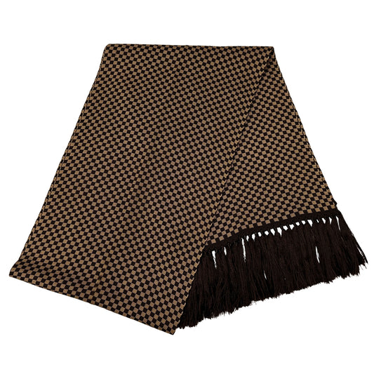 LOUIS VUITTON ルイ・ヴィトン エルシャプ・スモーキング マフラー・ストール ダミエ ブラウン メンズ 【中古】