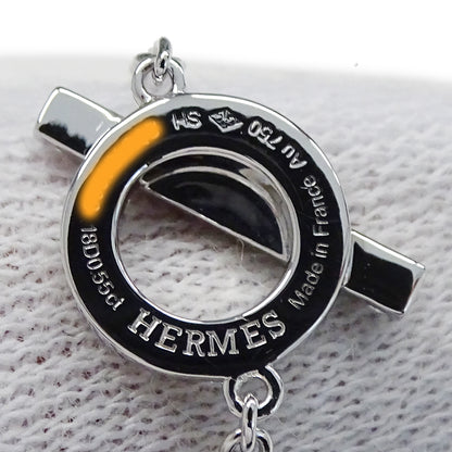 HERMES エルメス フィネス ブレスレット 750WG ホワイトゴールド ダイヤモンド SH レディース 磨き済み 【中古】