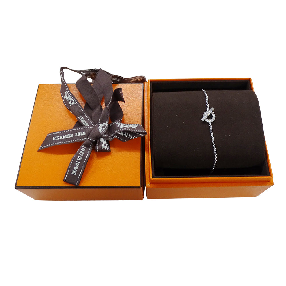 HERMES エルメス フィネス ブレスレット 750WG ホワイトゴールド ダイヤモンド SH レディース 磨き済み 【中古】