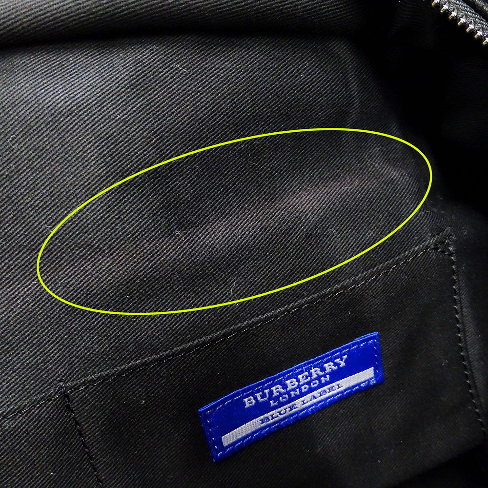 BURBERRY BLUE LABEL バーバリーブルーレーベル トートバッグ ブラック キャンバス レディース 【中古】