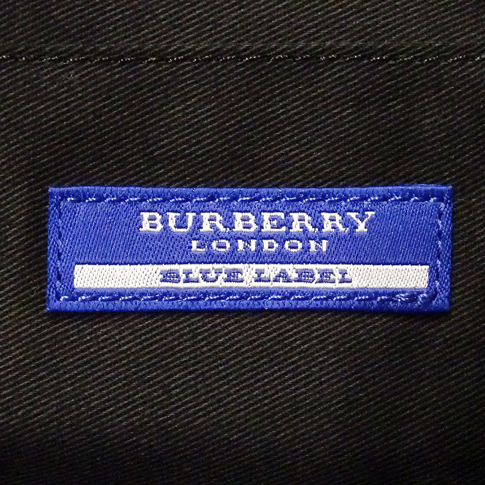 BURBERRY BLUE LABEL バーバリーブルーレーベル トートバッグ ブラック キャンバス レディース 【中古】