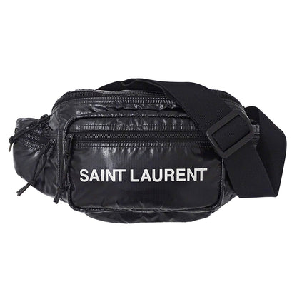SAINT LAURENT サンローラン ヌックス ボディ・ウエストバッグ ブラック ナイロン レディース メンズ 【中古】