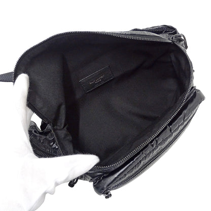 SAINT LAURENT サンローラン ヌックス ボディ・ウエストバッグ ブラック ナイロン レディース メンズ 【中古】