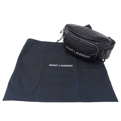 SAINT LAURENT サンローラン ヌックス ボディ・ウエストバッグ ブラック ナイロン レディース メンズ 【中古】