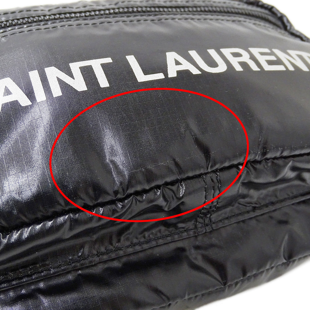 SAINT LAURENT サンローラン ヌックス ボディ・ウエストバッグ ブラック ナイロン レディース メンズ 【中古】