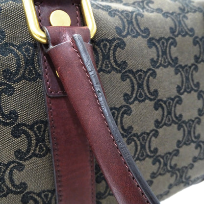 CELINE セリーヌ ハンドバッグ トリオンフ ブラウン ボルドー キャンバス レディース 【中古】