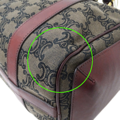 CELINE セリーヌ ハンドバッグ トリオンフ ブラウン ボルドー キャンバス レディース 【中古】