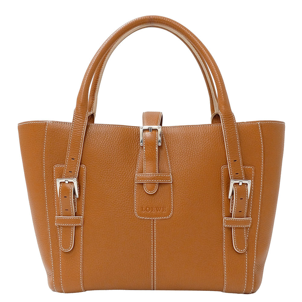 LOEWE ロエベ トートバッグ センダ キャメル レザー レディース 【中古】