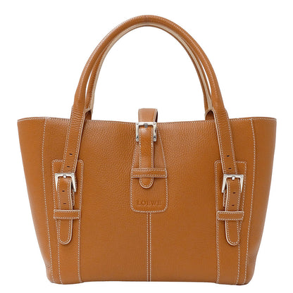 LOEWE ロエベ トートバッグ センダ キャメル レザー レディース 【中古】