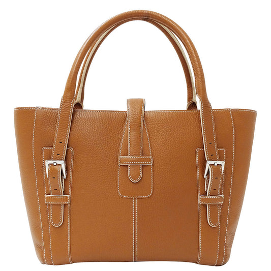 LOEWE ロエベ トートバッグ センダ キャメル レザー レディース 【中古】