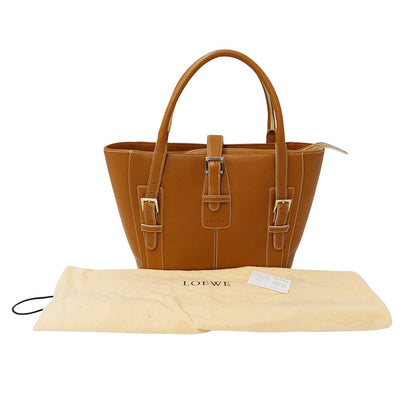 LOEWE ロエベ トートバッグ センダ キャメル レザー レディース 【中古】