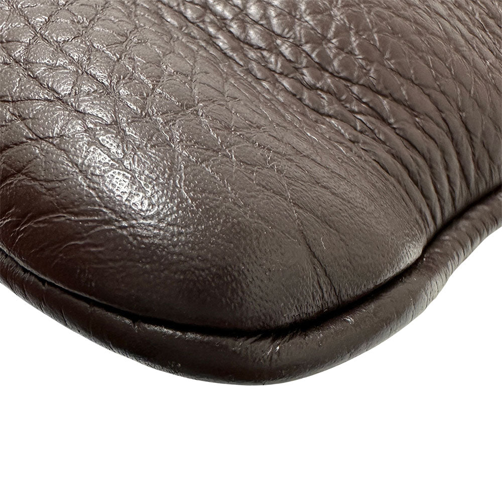 LOEWE ロエベ センダ ショルダーバッグ ダークブラウン レザー メンズ 【中古】