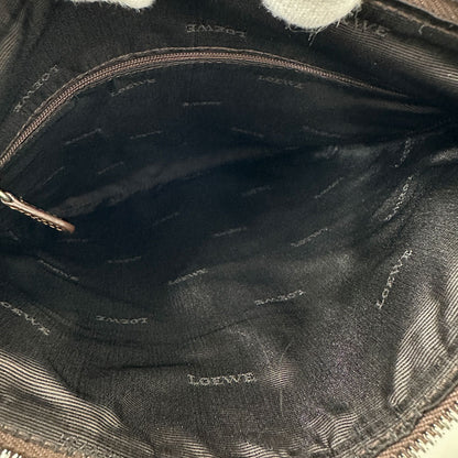 LOEWE ロエベ センダ ショルダーバッグ ダークブラウン レザー メンズ 【中古】