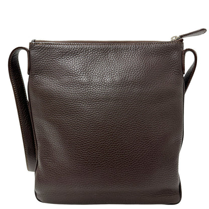 LOEWE ロエベ センダ ショルダーバッグ ダークブラウン レザー メンズ 【中古】