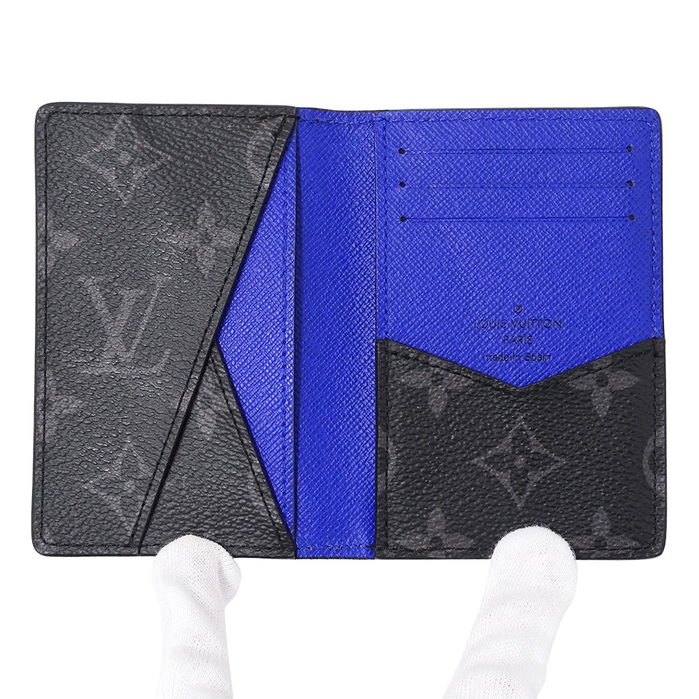 LOUIS VUITTON ルイ・ヴィトン オーガナイザー ドゥ ポッシュ カードケース エピ モノグラム エクリプス ノワール M80768 エピレザー メンズ 【中古】