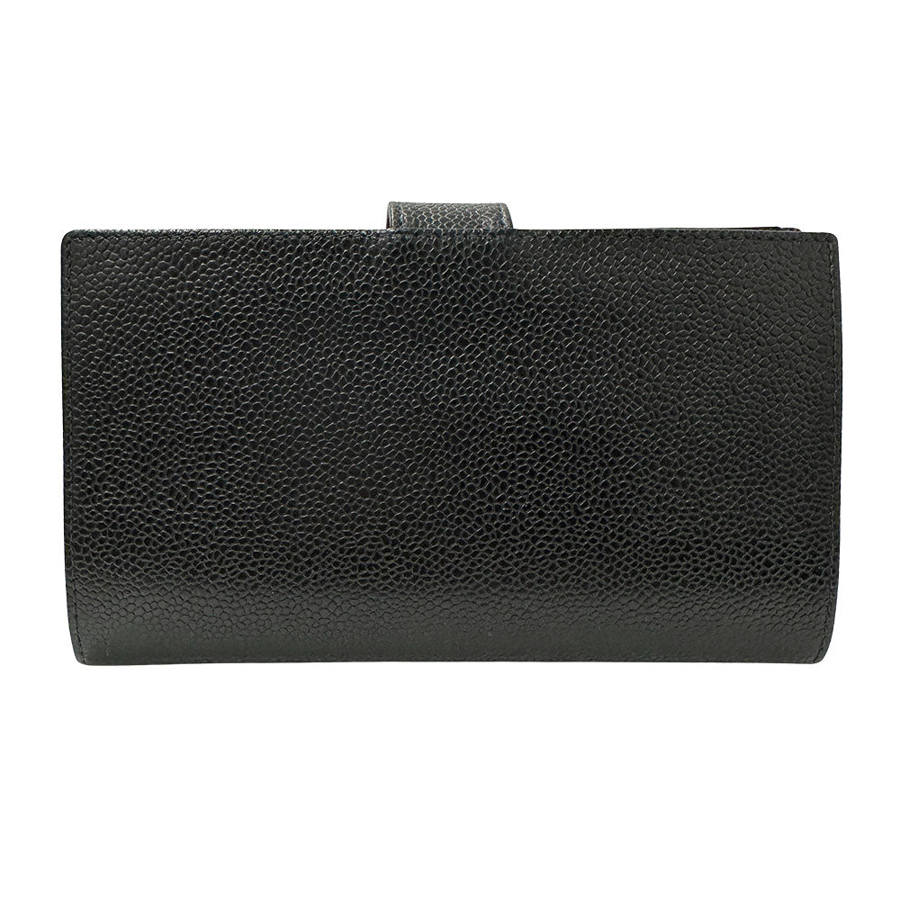 CHANEL シャネル 長財布 ココマーク ブラック キャビアスキン レディース 【中古】