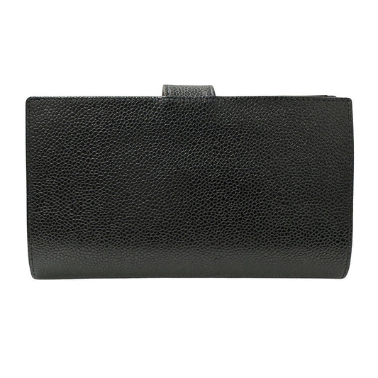 CHANEL シャネル 長財布 ココマーク ブラック キャビアスキン レディース 【中古】