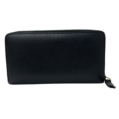GUCCI グッチ プチマーモント ドラゴン UFO 長財布 ブラック 474584 レザー メンズ 【中古】