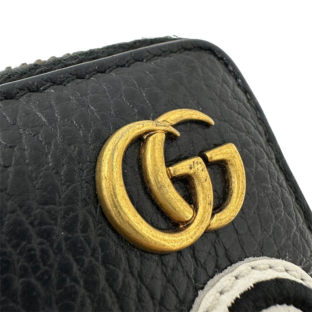GUCCI グッチ プチマーモント ドラゴン UFO 長財布 ブラック 474584 レザー メンズ 【中古】