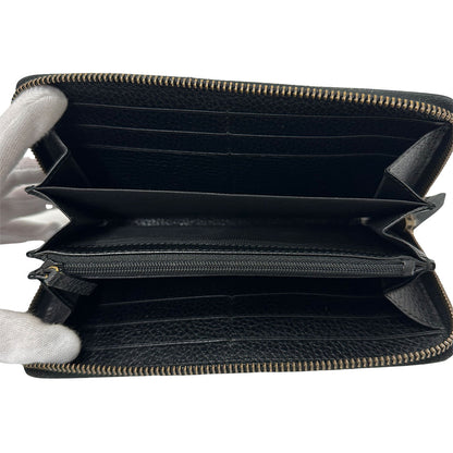 GUCCI グッチ プチマーモント ドラゴン UFO 長財布 ブラック 474584 レザー メンズ 【中古】