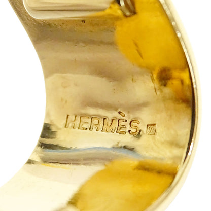 HERMES エルメス エマイユ イヤリング GP ブルー ゴールド レディース 【中古】