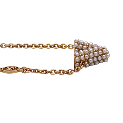 LOUIS VUITTON ルイ・ヴィトン ブラスレ・エッセンシャルV・ペルルゴールド ブレスレット メタル ゴールド レディース M68361 【中古】