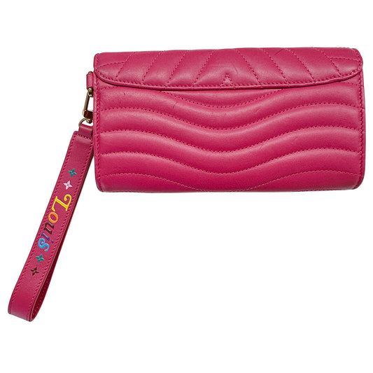 LOUIS VUITTON ルイ・ヴィトン ニューウェーブ ロングウォレット 長財布 フリージア M63820 レザー レディース 【中古】