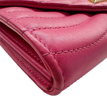 LOUIS VUITTON ルイ・ヴィトン ニューウェーブ ロングウォレット 長財布 フリージア M63820 レザー レディース 【中古】
