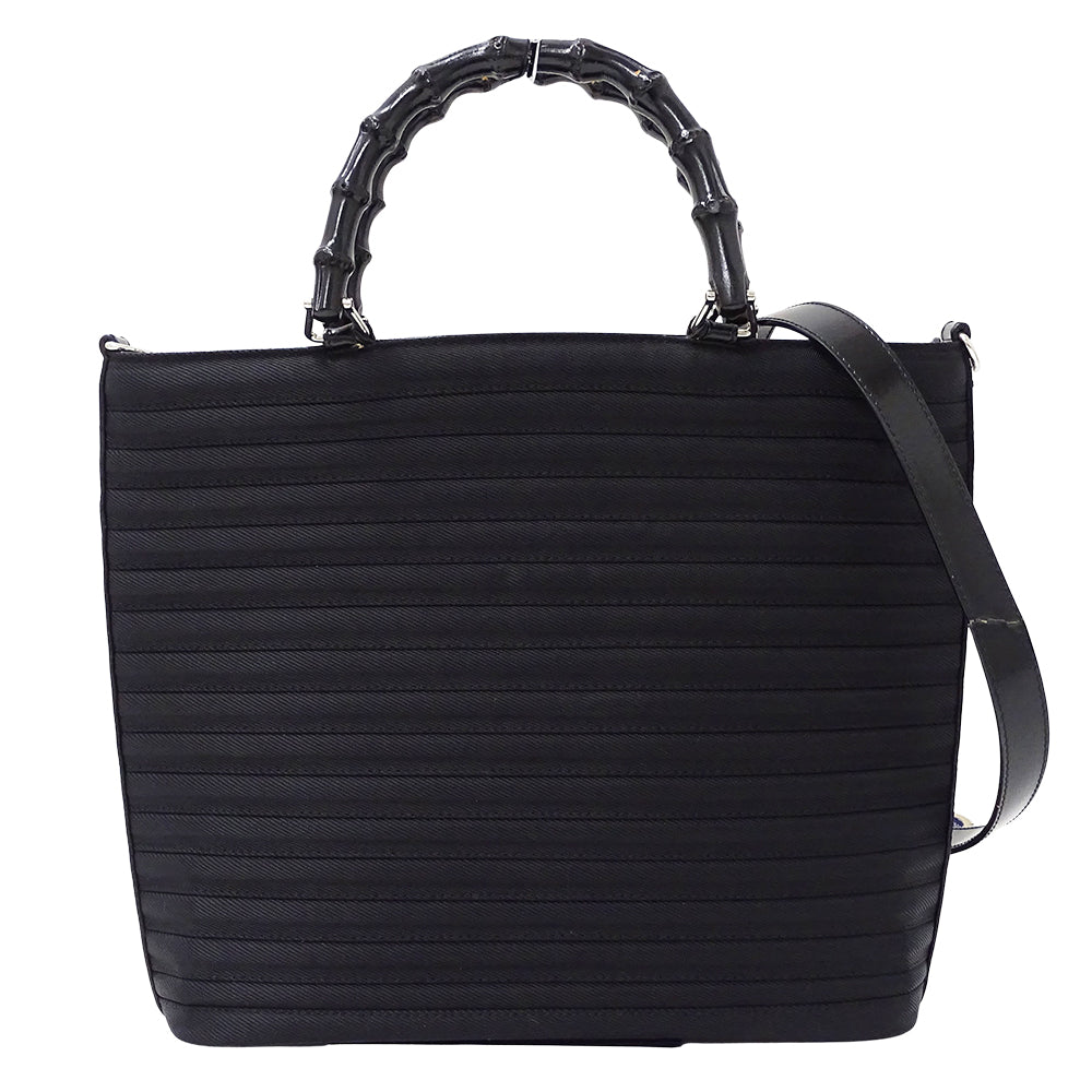 GUCCI グッチ 2wayバッグ バンブー ブラック 000 1998 0588 ナイロン レディース 【中古】