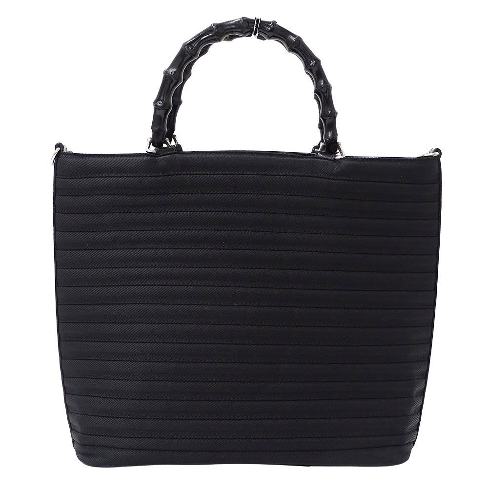GUCCI グッチ 2wayバッグ バンブー ブラック 000 1998 0588 ナイロン レディース 【中古】