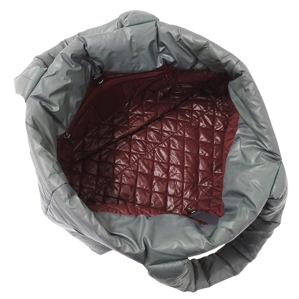 CHANEL シャネル トートバッグ コココクーン トートMM グレー シルバー金具 ナイロン レディース 【中古】