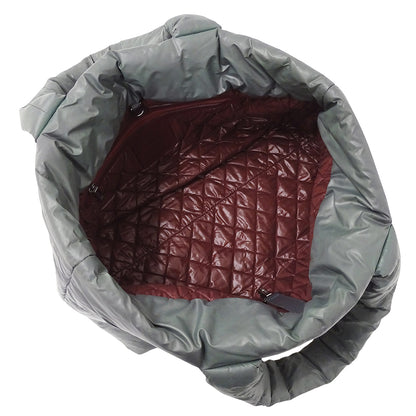 CHANEL シャネル トートバッグ コココクーン トートMM グレー シルバー金具 ナイロン レディース 【中古】