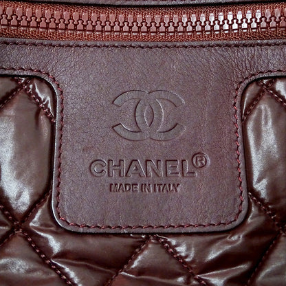 CHANEL シャネル トートバッグ コココクーン トートMM グレー シルバー金具 ナイロン レディース 【中古】