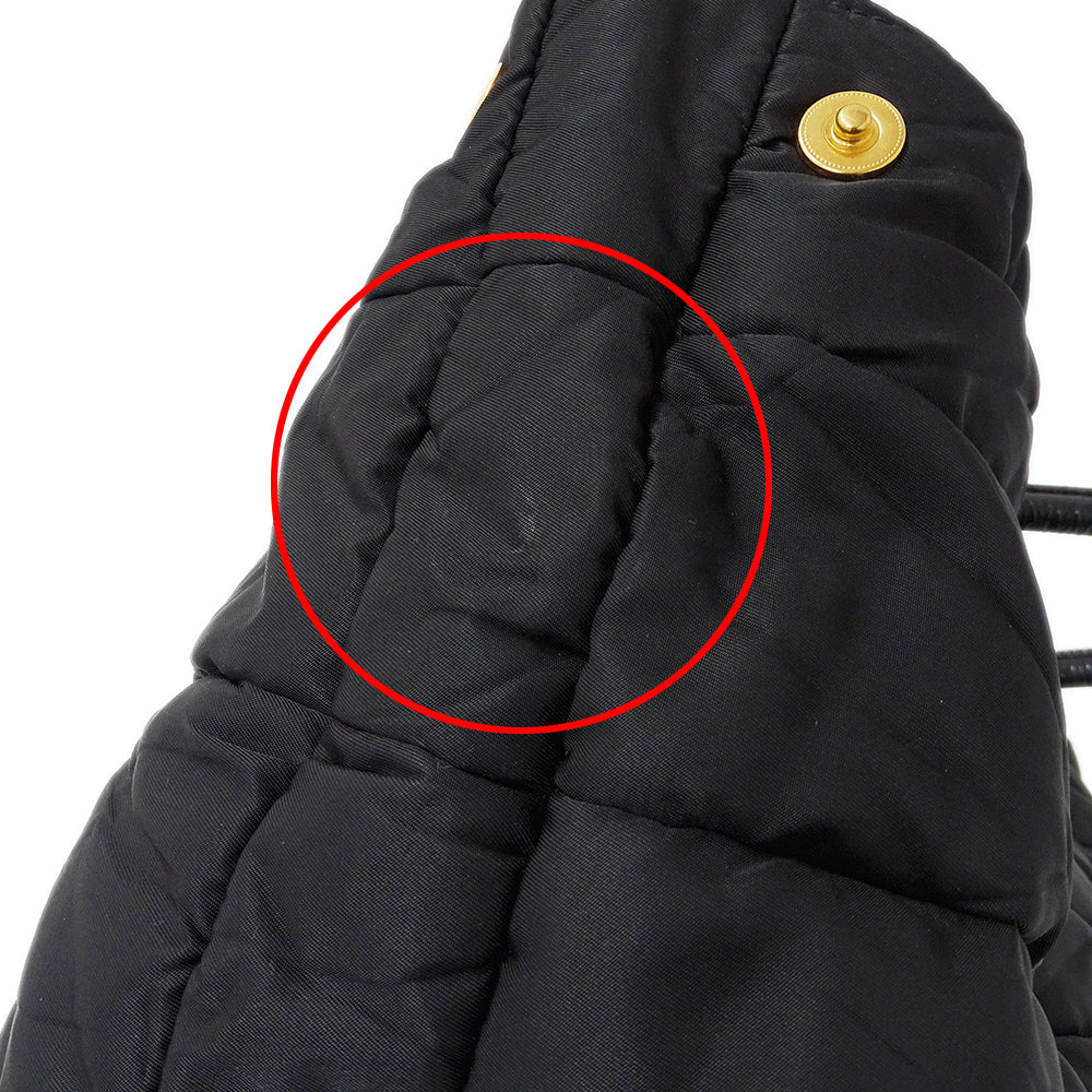 PRADA プラダ クリスピー 2wayバッグ ブラック BN1595 ナイロン レディース 【中古】