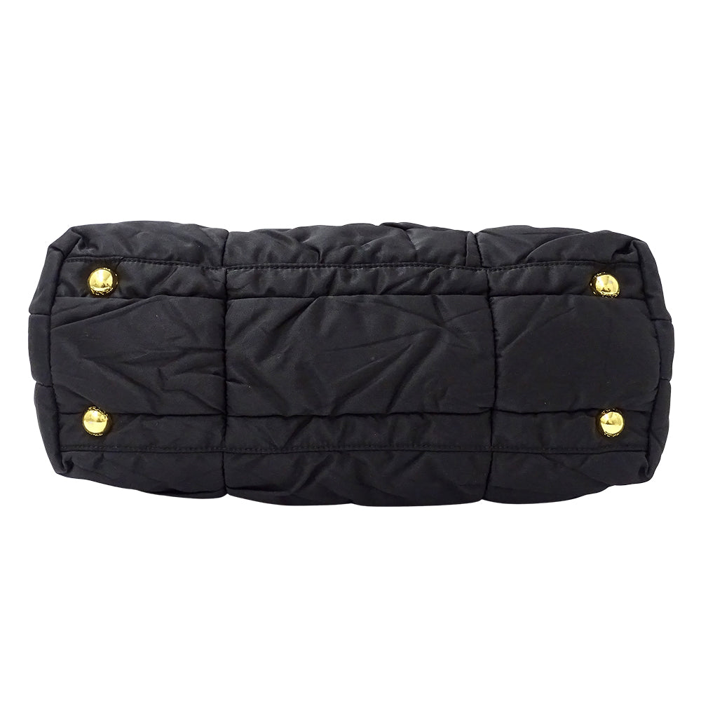 PRADA プラダ クリスピー 2wayバッグ ブラック BN1595 ナイロン レディース 【中古】